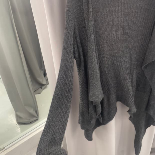 막스마라 언발 드레이프 가디건 