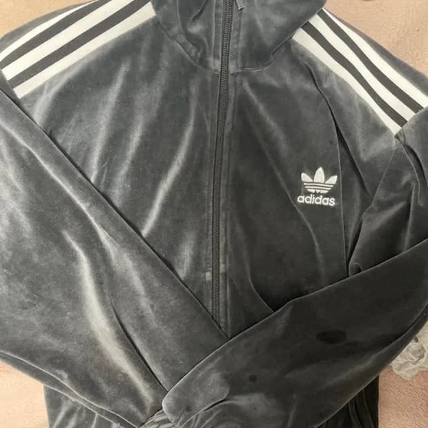 아디다스 벨벳 져지 후드집업