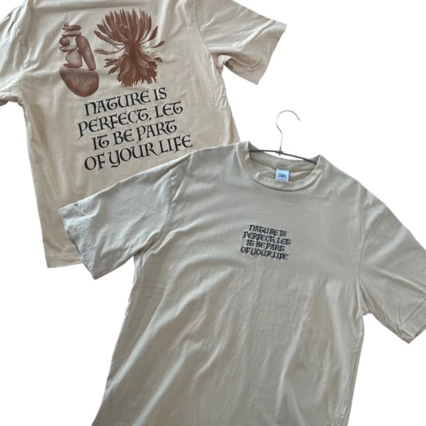 Zara 남성 티 L (이집트 제작)