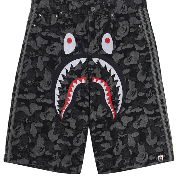 베이프 아디다스 데님 쇼츠