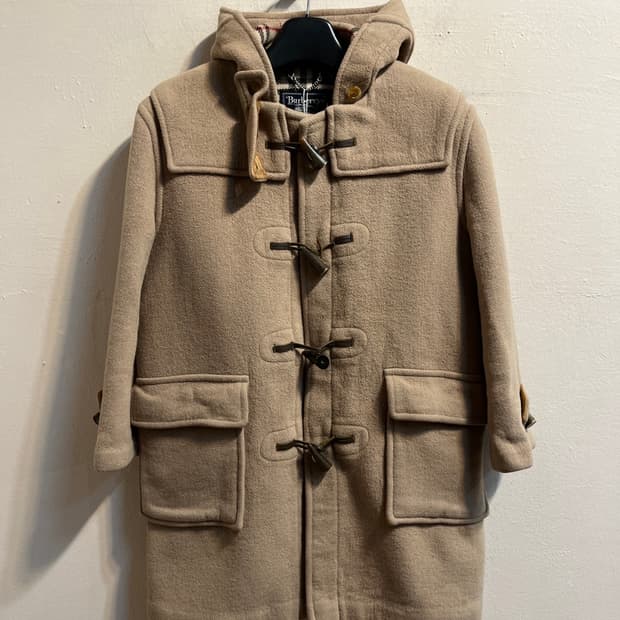 버버리 베이지 울 더플 코트