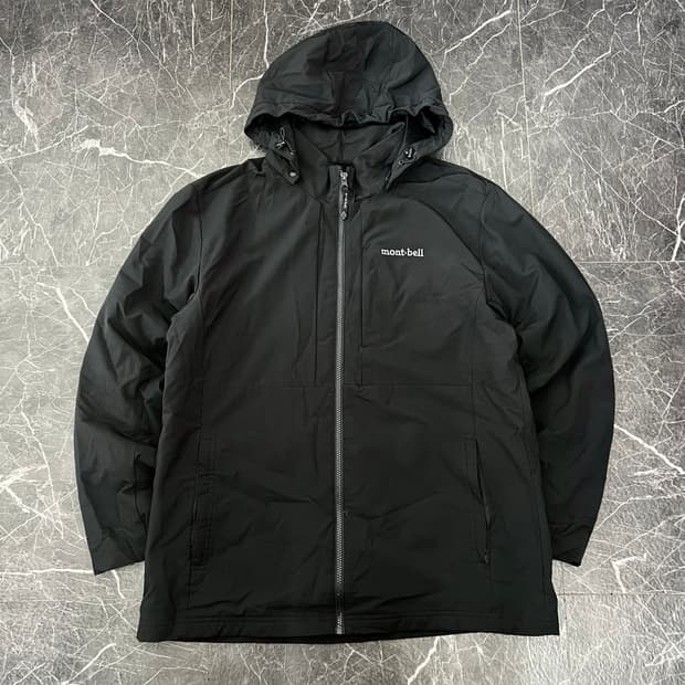 몽벨 로고 소프트 쉘 후드 바람막이 자켓