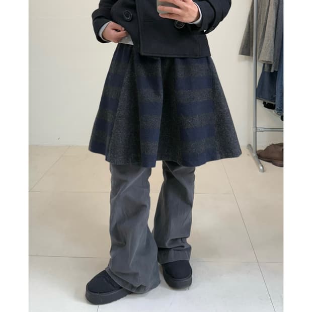 빈티지 울 스커트