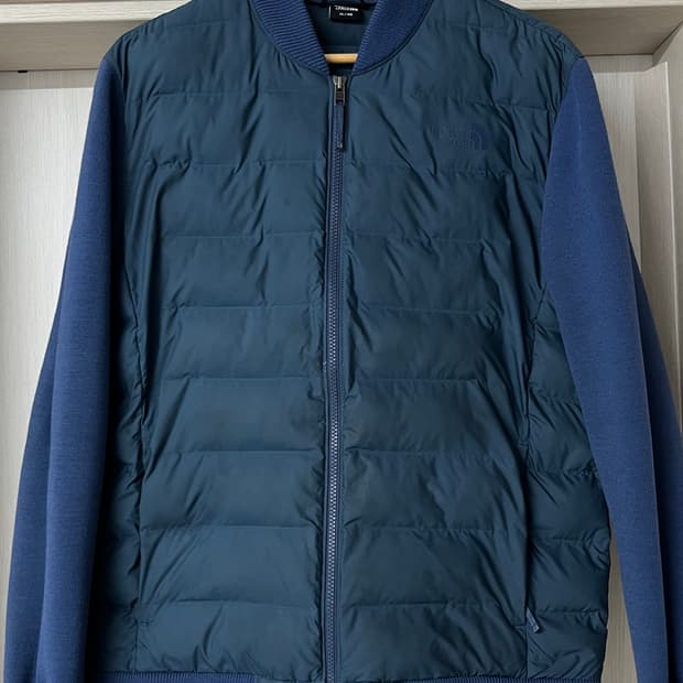 노스페이스 패딩 니트 블루종 XL