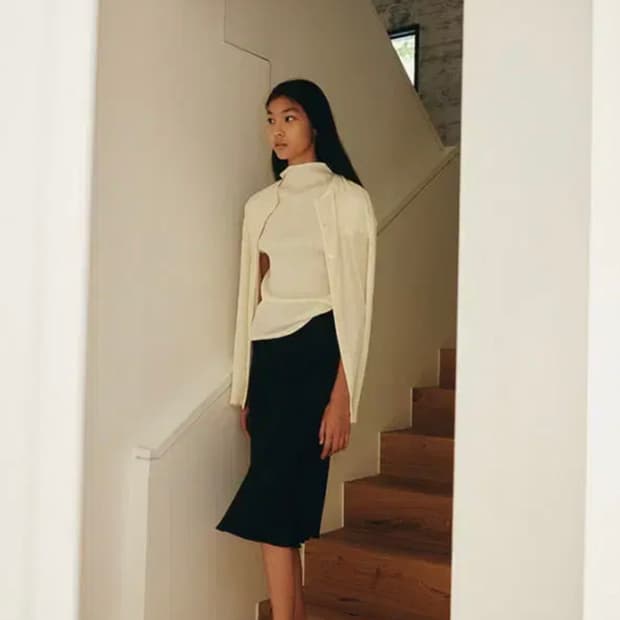 le917 pleats long sleeve cardigan