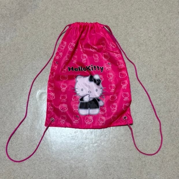일본 빈티지 헬로키티 스트링 백팩