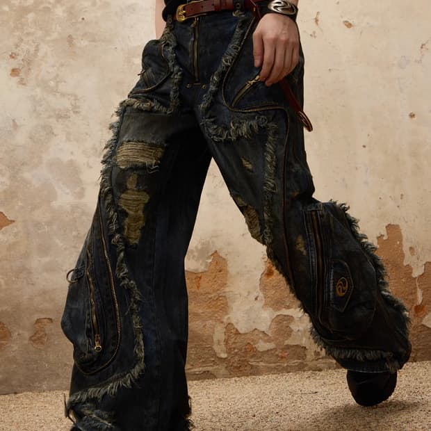 PERSONSOUL ALIENS DIRTY RIPPED DENIM