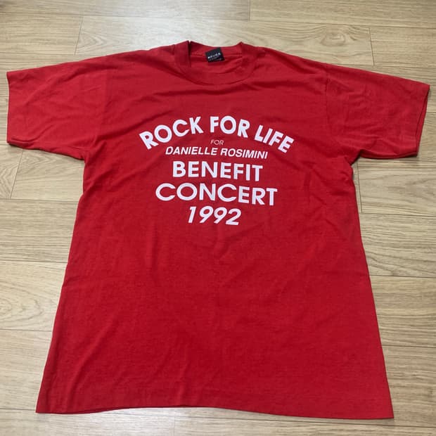 L] ROCK FOR LIFE 1992 자선 콘서트 빈티지 티셔츠