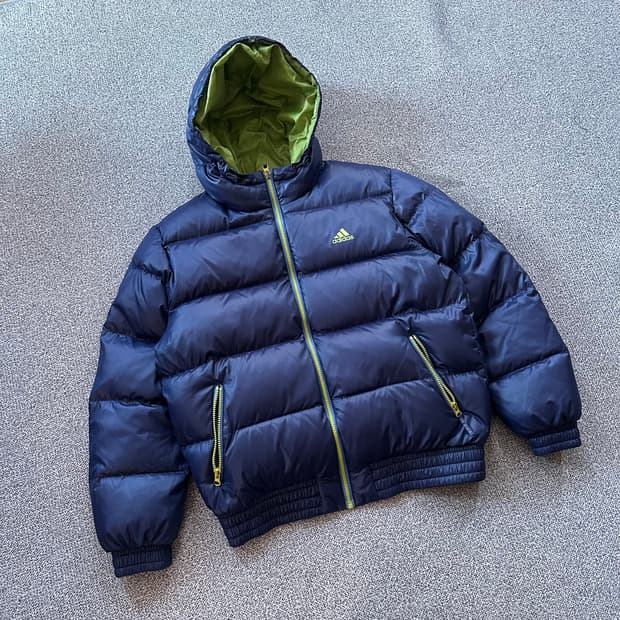 아디다스 네이비 패딩 