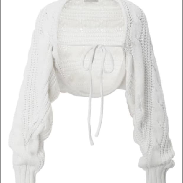 쓰리타임즈 쓰탐 케이블 볼레로 화이트