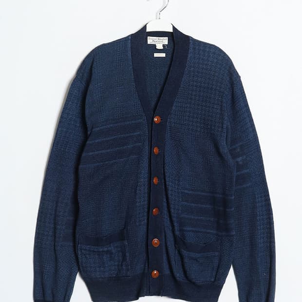 J.S Homestead 인디고 패턴 가디건