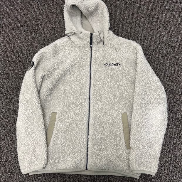 디스커버리 뽀글이 털 후리스 자켓 아이보리 100(L)