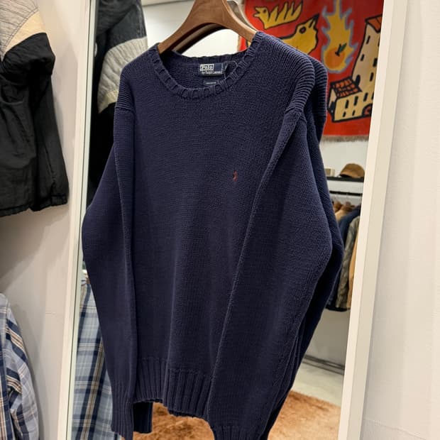 Polo ralph lauren 폴로 랄프로렌 크루넥 니트 (navy)