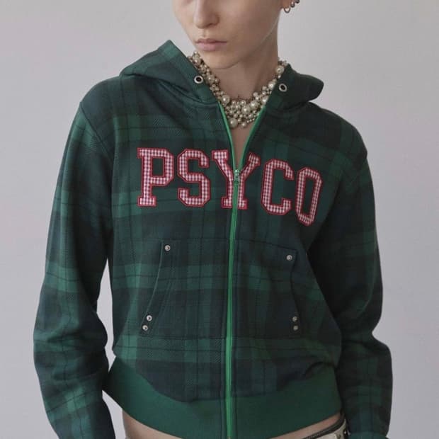 스컬프터 Cottage Zip-Up Hoodie Check