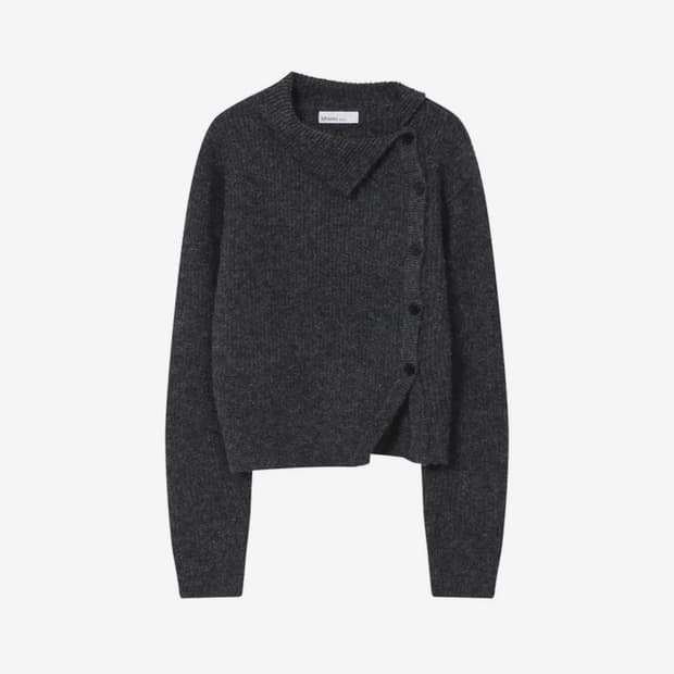 미세키서울 사이드버튼 니트 차콜 판매