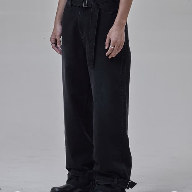 Choci 벨티드 데님팬츠