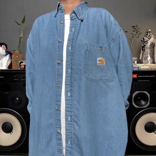 칼하트 데님셔츠