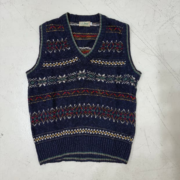 80’s LL Bean Fair isle knit  Vest.