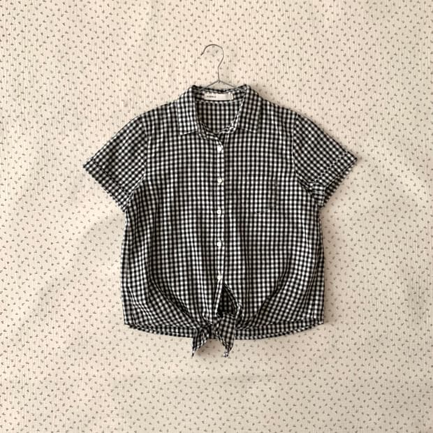 As know As 체크 타이 셔츠