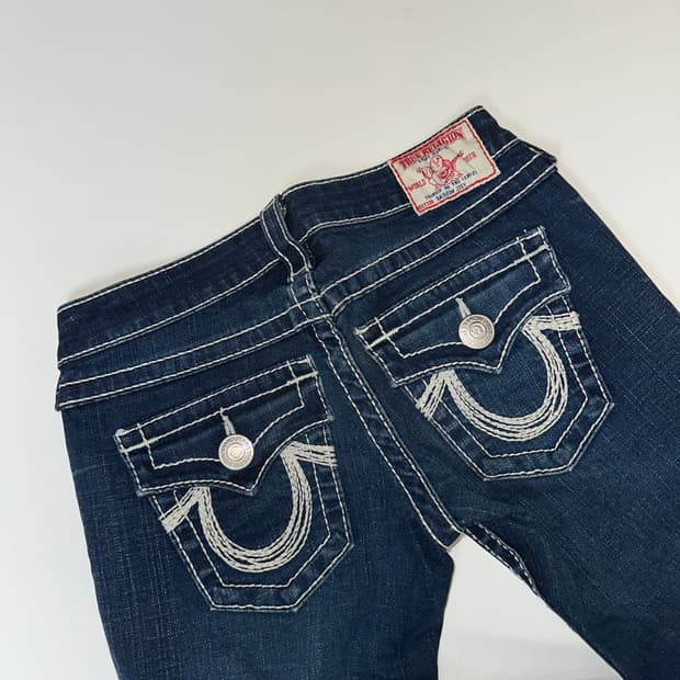 트루릴리진 스티치 플레어 데님 