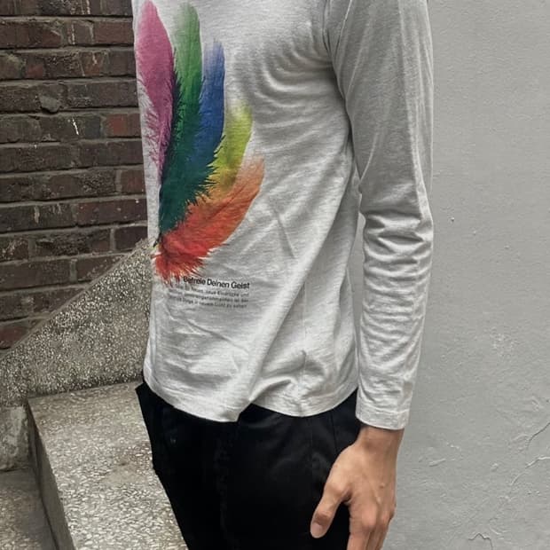 2000s JPN granipg 페더 프린팅 v-kei 롱슬리브