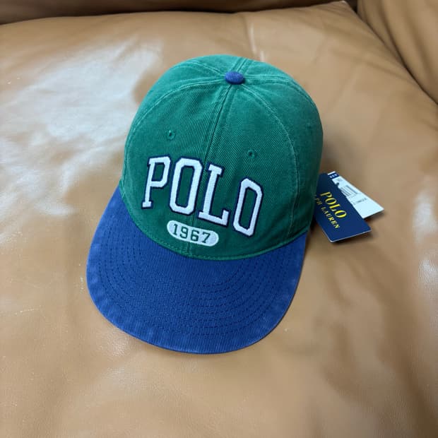 POLO 폴로 랄프로렌 6패널 볼캡 모자 투톤 네이비 그린