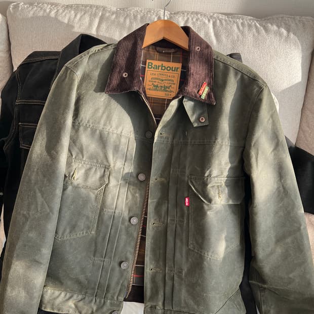 바버x리바이스 왁스 자켓(타입2)(m사이즈판매)