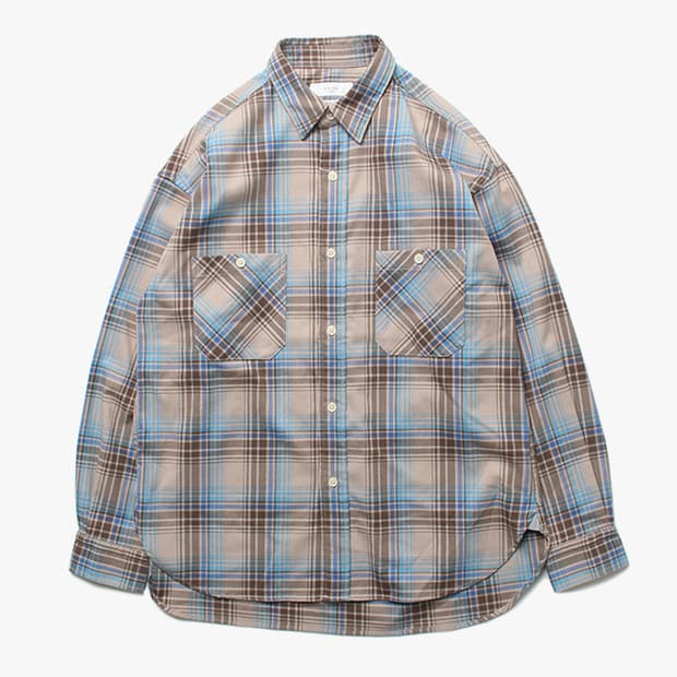  (새상품) BEAMS "Beige Check Shirts"