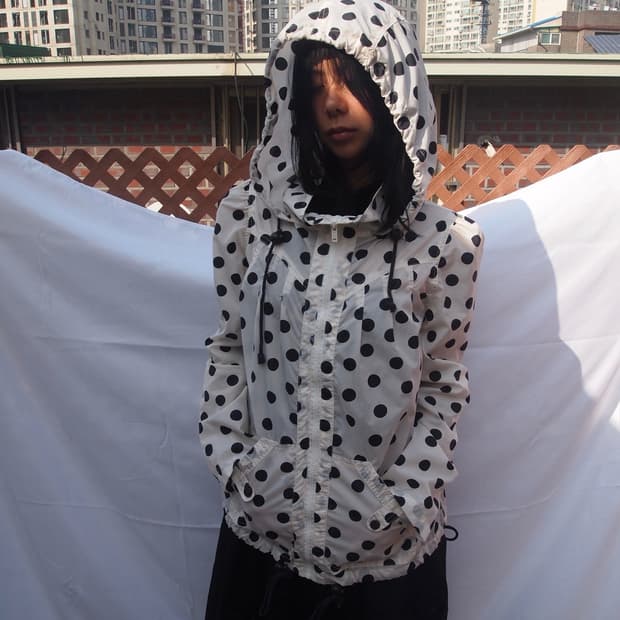 빈티지 도트 윈드브레이커