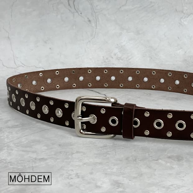 [Unisex] 스트릿 아일렛 통가죽 벨트