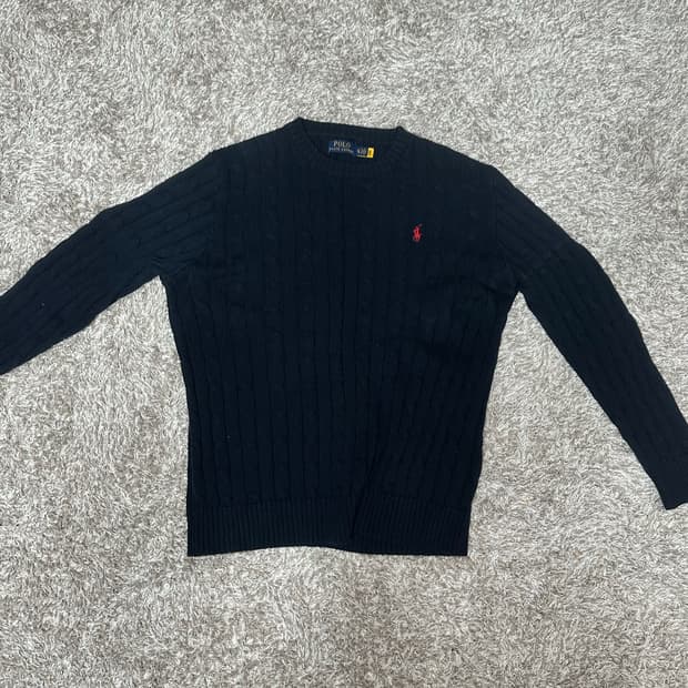 폴로 꽈배기 니트
