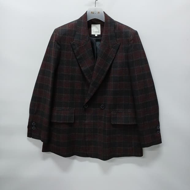 더엣지(AtG) 타탄체크 블레이져 자켓 (여성66~66반)