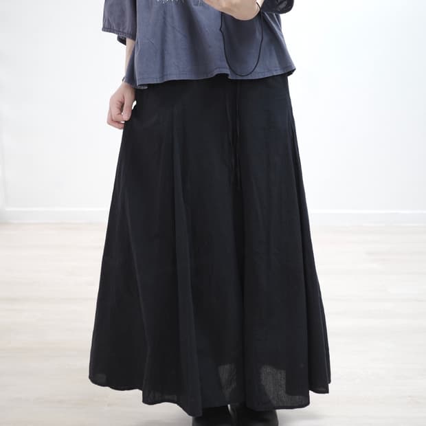 Black A-line skirt