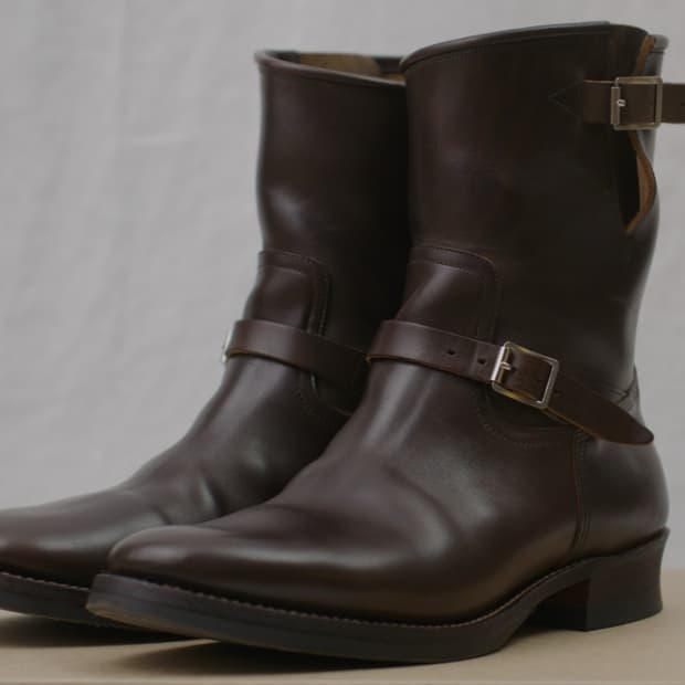 올드조 엔지니어 부츠 브라운 홀스벗 9.5