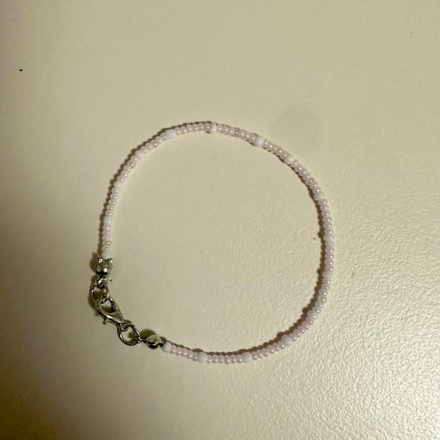 1+1 수제 비즈 팔찌 분홍 핑크