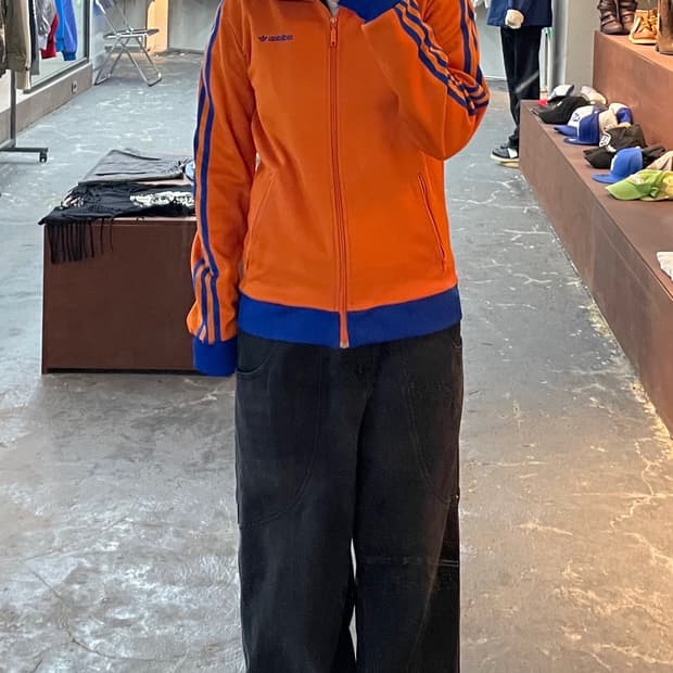 아디다스 베켄바우어 오렌지블루 트랙탑져지 H1215