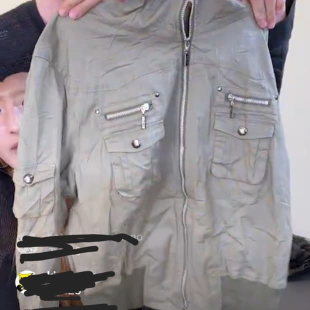 빈티지 카키 집업 자켓