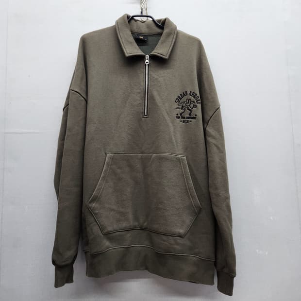 브라운브레스 카키 아노락 오버핏 맨투맨 M(2XL)