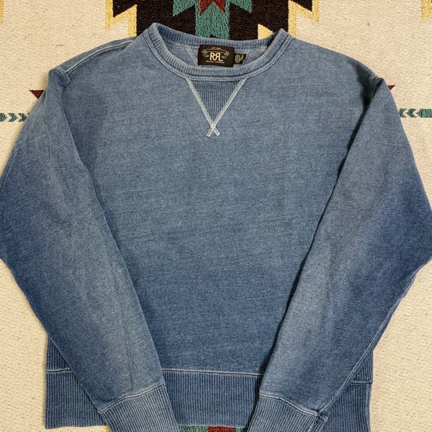 RRL 프렌치테리 인디고 스웻셔츠(M)