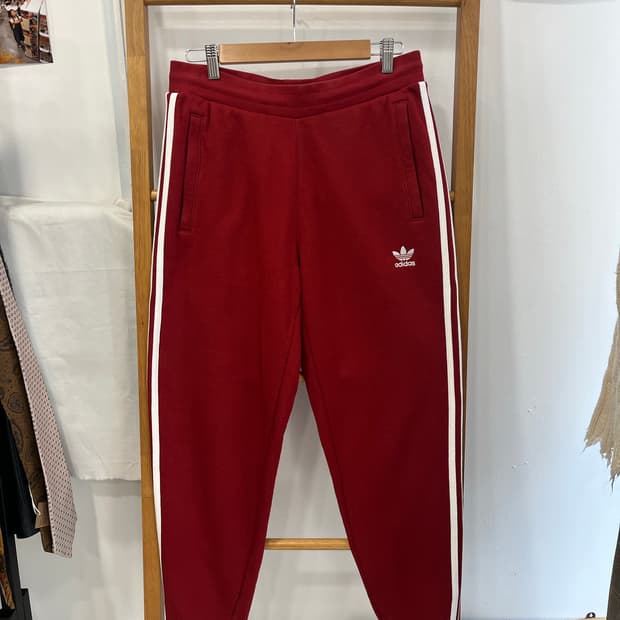아디다스 삼선 트레이닝 바지 버건디