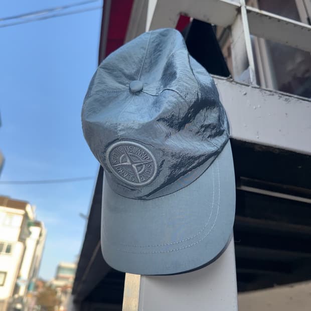 스톤아일랜드 스카이블루 나일론 볼캡