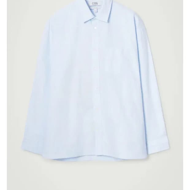 (XL) COS 오버핏 옥스포드 스트라이프 셔츠