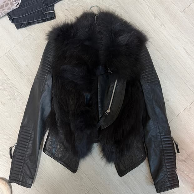 오늘만)리얼레더 리얼퍼 폭스 가죽자켓 퍼자켓 갸루 아케호무