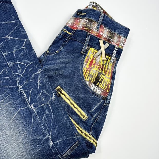 VTG 빈티지 재팬 리메이크 패치워크 데님 팬츠 (30인치)