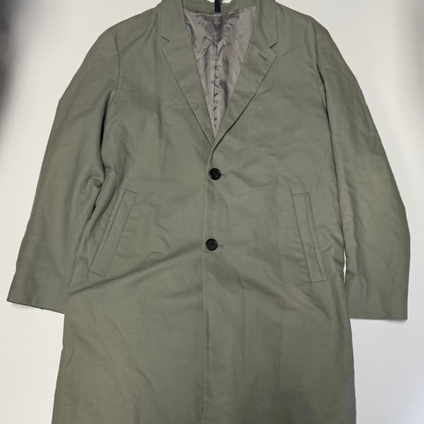 코오롱 커스텀멜로우 코튼 린넨 하프 코트 자켓 XL