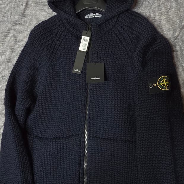 스톤아일랜드 필 후드 니트 가디건 XL (새상품)