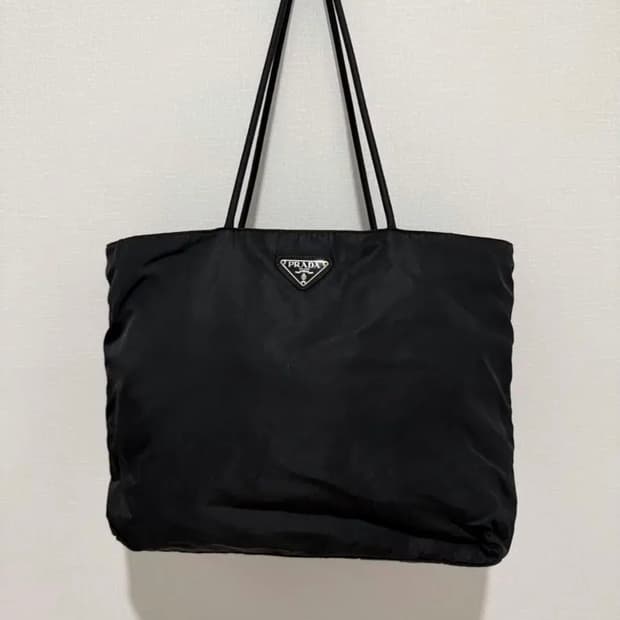 정품 프라다 포코노 나일론 블랙 토트백 숄더백