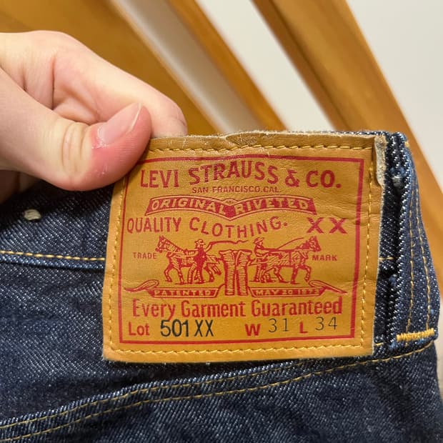 LVC 47501 리지드 생지 데님 사이즈 31x34