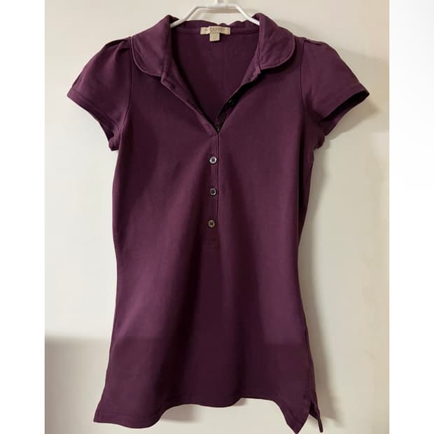 버버리 브릿 스트레치 코튼 반팔 폴로 PK (XS)