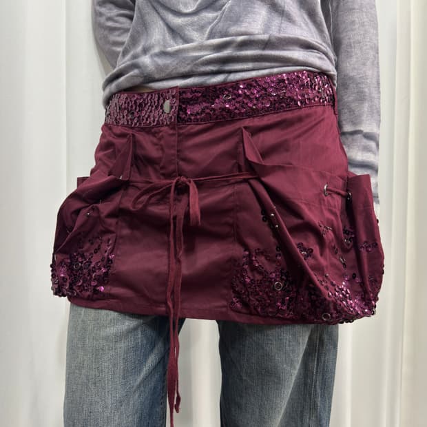 sisley spangle mini skirt
